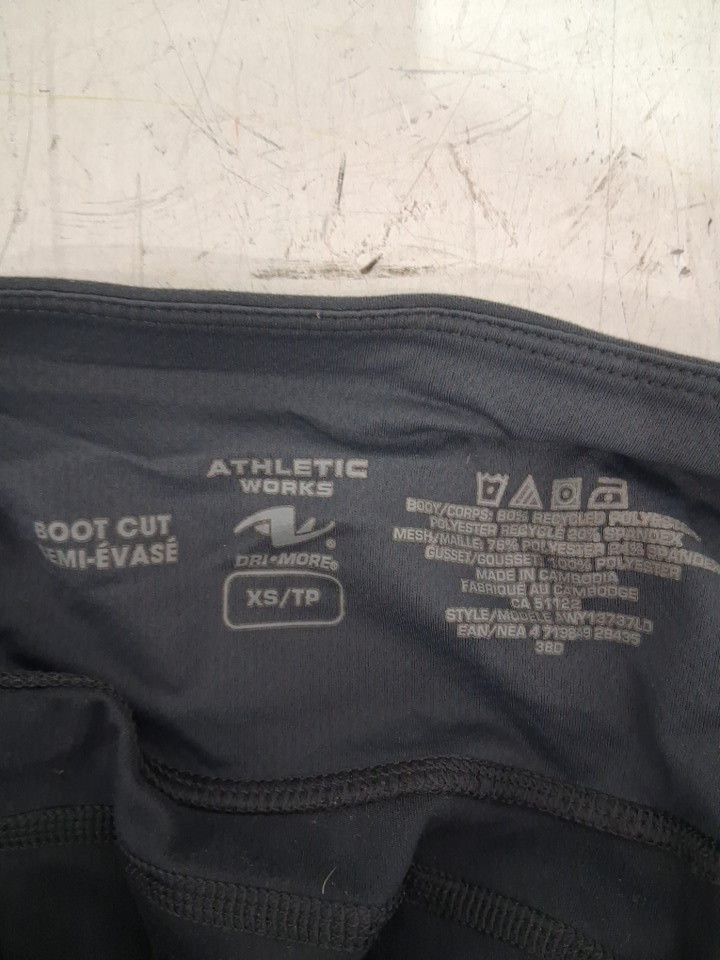 WOMEN'S ATHLETIC WORKS BOOTCUT YOGA PANTS -EXTRA SMALL- BLACK image 3