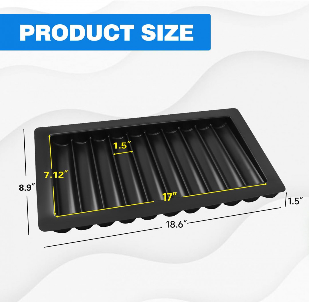 poker chip holder with 10 columns - holds 500 poker chips - black image 2