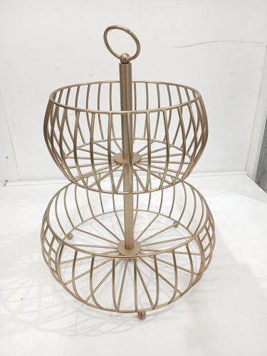 Overandback 2 Tier Basket - 17" - Gold image 2