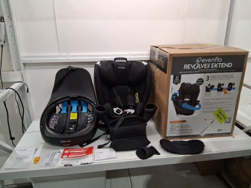 evenflo Revolve360 Extend All-in-One Rotating Car Seat - 4 to 120lbs max - black (model: cs360212310c) image 2
