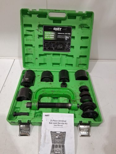 21PC OrionMotorTech Master Ball Joint Press & U-Joint Removal Tool Kit with Universal Adapters, Hardened Steel Components and Carrying Case - Green - (model: bjs-b021-bk-omtcafba-1) image 2