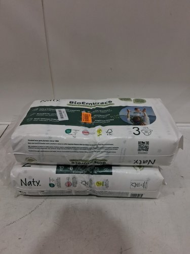 100PK ECO BY NATY bioembrace BABY DIAPERS - size 3 image 3
