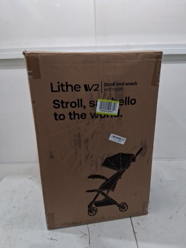 Mompush Lithe V2 Lightweight Stroller with Cup Holder and Rain cover - BLACK (model: T3500M) image 7