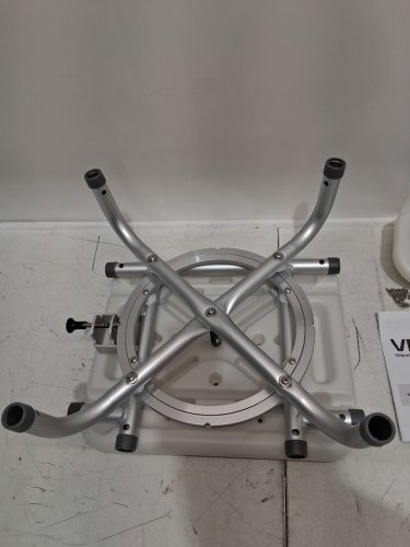 360 Degree adjustable Swivel Shower chair with Armrests and Backrest - 22" x 32"grey/blue (model: FBL650325) image 4