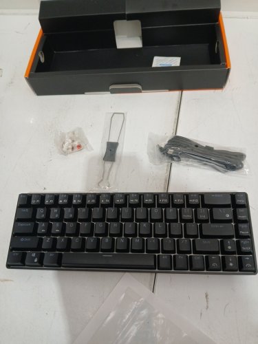 ROYAL KLUDGE Wired 65% Mechanical Keyboard - RGB Backlit, RED SWITCHes - Black (MODEL: RK68) image 3