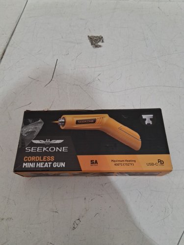 SEEKONE Cordless Mini Heat Gun up to 450 Celsius - yellow image 2