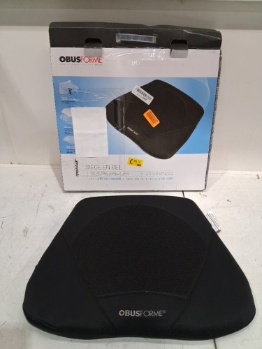 OBUSFORME CONTOURED GEL/MEMORY FOAM SEAT CUSHION - 14" X12.5" - BLACK - (MODEL: ST-GEL-01) image 3