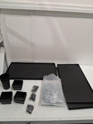 240pc incly metal pegboard and hook set for garage storage - 48" x 36" - black (model: NC0200) image 3