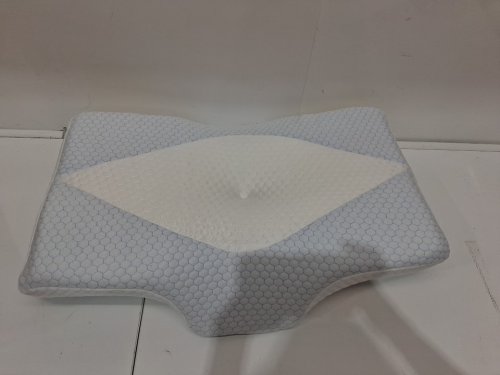 Mkicesky Neck Support Memory Foam Cervical Pillow - 25" x 16" - BLUE/WHITE image 3