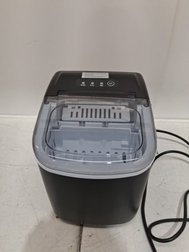 EUHOMY Countertop Ice Maker Machine with Handle, Basket and Scoop - MAKES 26LB/Day - BLACK (MODEL: im-06d/IM001-Bbl-CAEH) image 6
