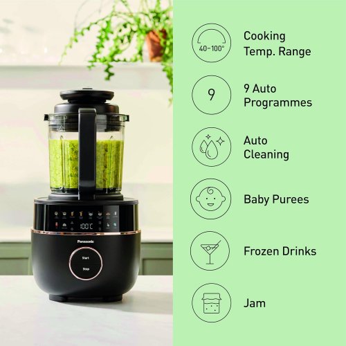 Panasonic All-in-One Hot AND Cold Blender WITH Quiet Operation, Easy Auto Clean, Multi-functional- BLACK (MODEL: MXHG4401) image 3