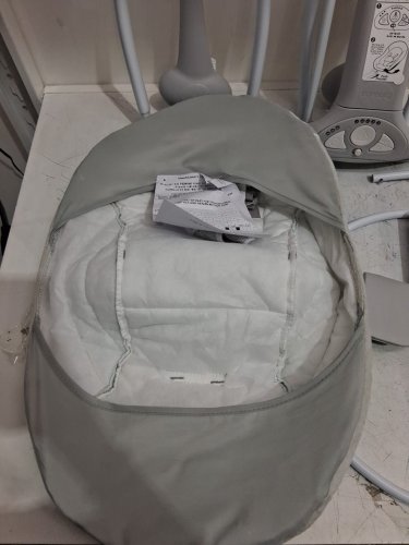 Ingenuity 2-in-1 convertme compact portable baby swing & seat with vibrations & nature sounds - battery powered - 20lbs max - raylan theme/grey (model: ‎12189) image 9