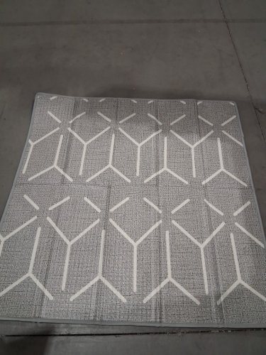 fodoss reversible water resistant baby play mat - 47" X 47" - bear/grey geometric image 4