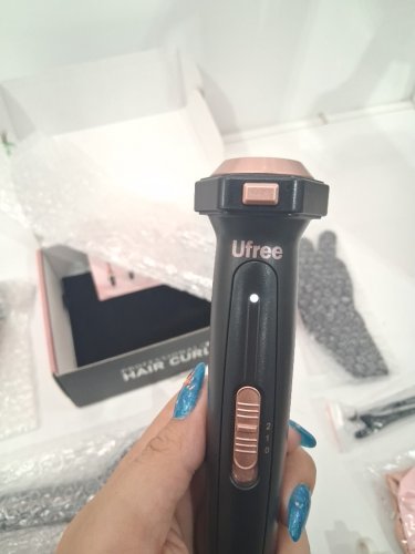 ufree 5-in-1 professional hair curler - black/pink (model: u-3166n1) image 6