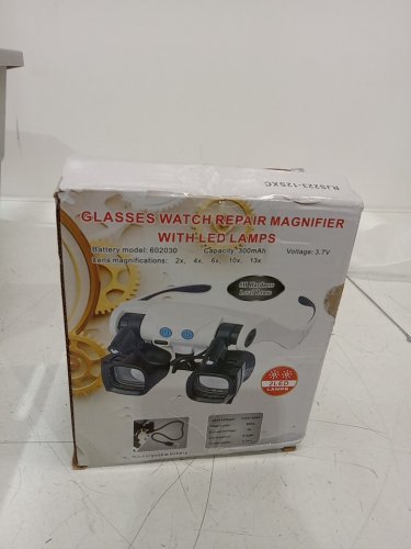 14pc Magnifying LED head lamp with accessories - 2x to 13x - black/white image 2