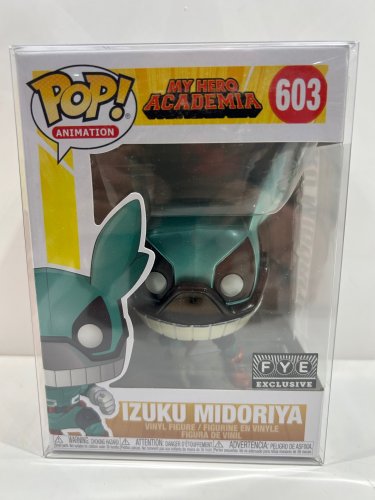 Funko pop! **fye exclusive** Animation: my hero academia - izuku midoriya vinyl figure (#603) **plastic protector cover** image 2