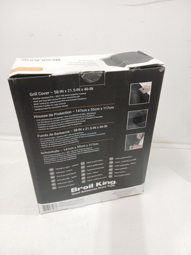 BROIL KING GRILL COVER - 58" x 21.5" x 46" - BLACK (MODEL: 67487) image 3