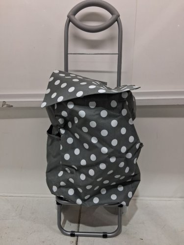 Bios Living Rolling Shopping Cart - 38" - 50lb max - grey/polka dots (model: LF533) image 3