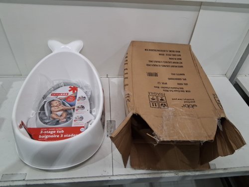 Skip Hop Moby Smart Sling 3-Stage baby bathtub - White/GREY (MODEL: 9P466810) image 2