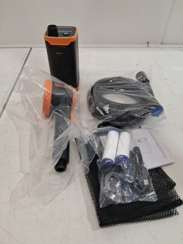 uplayteck portable electric camping shower - 10l/minute 8000mah - black/orange (model: SH-19) image 3
