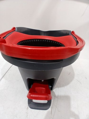 Vileda EasyWring Spin Mop Bucket Floor Cleaning System with Power Mop extendable handle - red/grey (model: 172880/ 10683010609981) image 4
