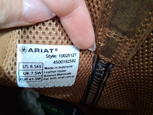 men's ariat Sport Rustler Western Boot - size 8.5 (extra wide) - Brute Brown/Tack Room Black (style: 10025127) image 10