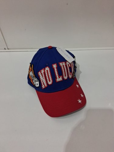 MEN'S NO LUCK ALL HUSTLE AMERICAN FLAG HAT - OSFM - BLE/RED/WHITE image 2