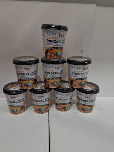 8PK HO-YA RAPOKKI INSTANT NOODLES & RICE CAKES - 145G EACH - SWEET AND SPICY image 3