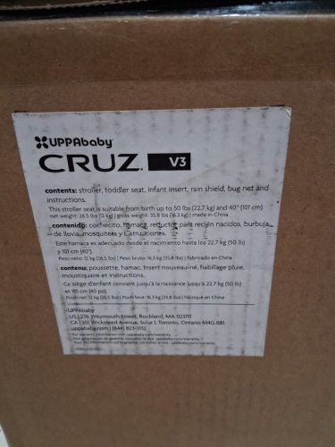 Uppababy Cruz® V3 2-IN-1 Lightweight Lay-flat or recline Baby Stroller with FlexRide suspension, sun/rain covers and storage basket - Max 50LBS - charcoal/black - (Model: 0403-CRZ-NA-jke) image 3