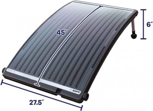 AquaCurve Pro Solar Heater for Above Ground Pools - 27.5" x 45" x 6" - Black (Model: ‎B09YTNKHFQ) image 2
