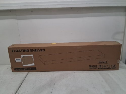 NATURAL HOMI FLOATING SHELves - 36" - rustic brown image 2