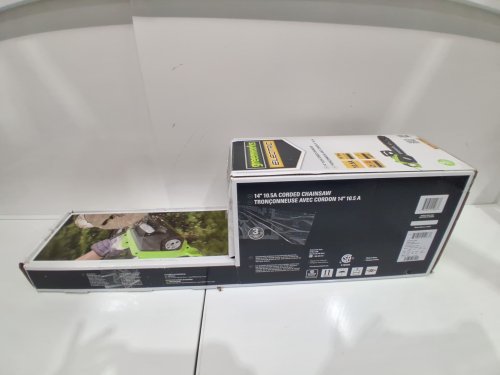 GREENWORKS ELECTRIC/CORDED CHAINSAW - 14" BLADE - 10.5A - GREEN (MODEL: 20222CA) image 2