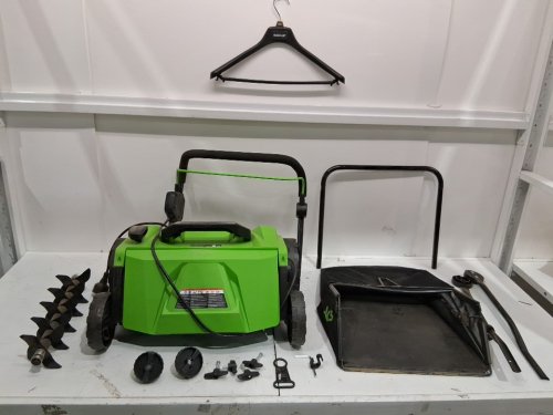 GREENWORKS CORDED DETHATCHER - 120V - 13AMP - 14" - GREEN/BLACK (MODEL: DHA103) image 3