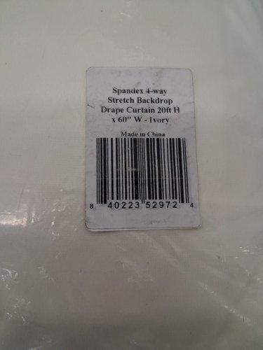 SPANDEX 4-way Stretch Backdrop Drape Curtain - 60" x 20ft - ivory image 3