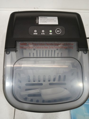 EUHOMY Countertop Ice Maker Machine with Handle, Basket and Scoop - MAKES 26LB/Day - BLACK (MODEL: im-06d/IM001-Bbl-CAEH) image 5
