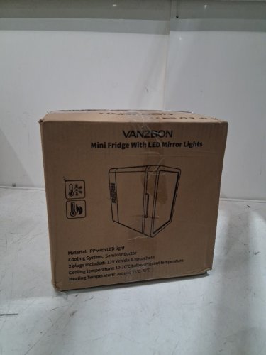 VANZON Mini Fridge With LED Mirror Lights & 2 plugs included: 12V Vehicle & household - 4l -120V - black (model: Mini-Fridge-001) image 2