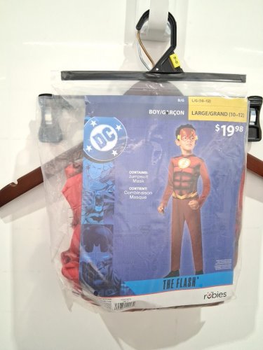 BOY'S DC THE FLASH COSTUME WITH MASK - LARGE - RED image 2