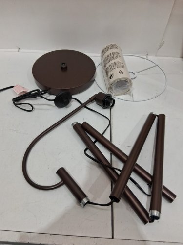 ONEXT Floor Lamp Downlight - 63In - dark brown/linen beige (model: 88028BRN) image 4