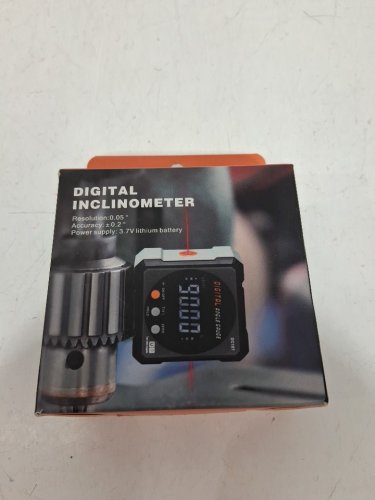 Digital Magnetic Angle Finder Cube with Dual Laser Gauge - Orange / Grey (Model: ‎COUS31001c6) image 2
