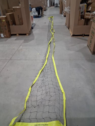 Outdoor Portable Volleyball Net System, Adjustable Height Steel Poles with PVc Volleyball, Pump, Carrying Bag - 32ft x 8ft - yellow/black (model:JH-201) image 2