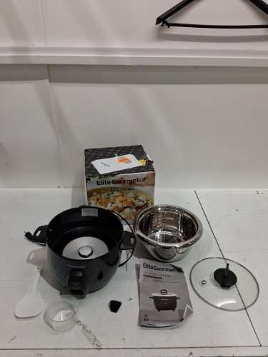 ELITE GOURMET 10-CUP RICE COOKER - BLACK (model : ERC2010B) image 3