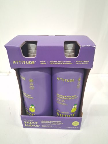 2 kids attitude natural care little leaves 2-in-1 shampoo and body wash - 946ml each  - vanilla and pear image 2