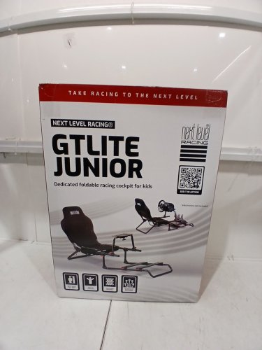kid's next level racing gtlite junior simulator cockpit set - for ages 5-12 - black (model: NLR-S041) image 2