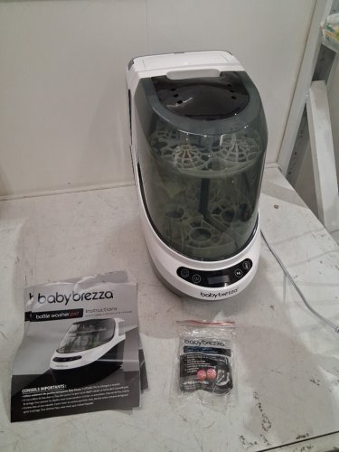 BabyBrezza Bottle Washer Pro 3-in-1 washer/sterilizer/dryer - holds 4 bottles - black/white (model: BRZ0103) image 3
