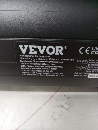 Vevor vinyl cutter/plotter with adjustable speed + floor stand and accessories - Max cutting width 30.7" thickness 0.04"(1mm) - 34" (model: sk-870l) image 12