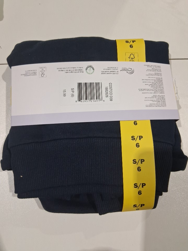 Girl's Mondetta 1/4 Zip ORGANIC COTTON Fleece Top - Small (6) - Navy Blue (Style: 1882626) image 3