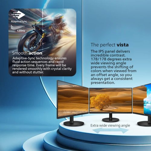 Philips PS IPS Full HD 120Hz Monitor - 27" - black (model: 27e2n2100/27) image 2