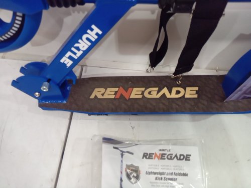 RENEGADE HURTLE SCOOTER FOR TEENAGERS/ADULTS, 2-WHEEL SCOOTER - 220LBS MAX - 33" x 33" - 38" - BLUE (MODEL: HURTSBU.5) image 7