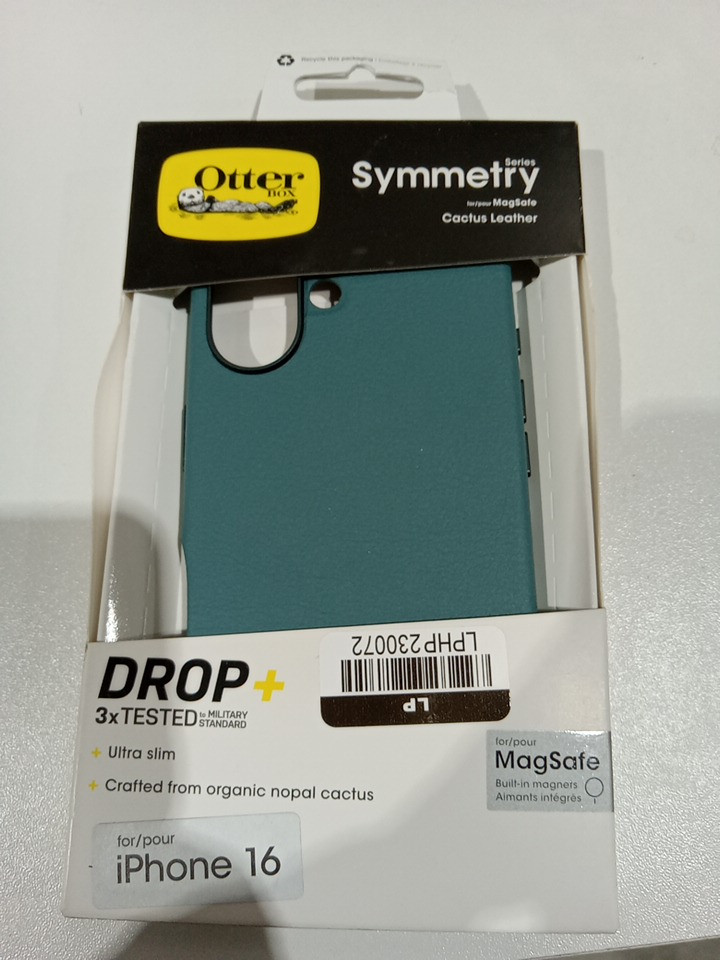 OtterBox Symmetry Series Cactus Leather iPhone 16 CASE for MagSafe - Juniper Sprig (Green) (MODEL: 77-96294) image 2