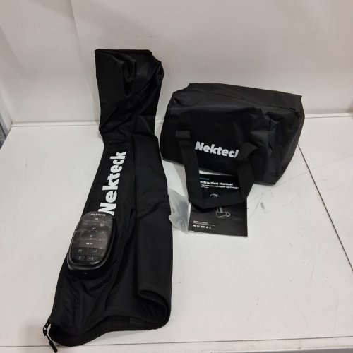 Nekteck Air Compression Cordless Full Zipper Leg Massagers - FOOT AND CALF MASSAGE MACHINE WITH CONTROLLER - BLACK (MODEL: FE-7204B) image 3